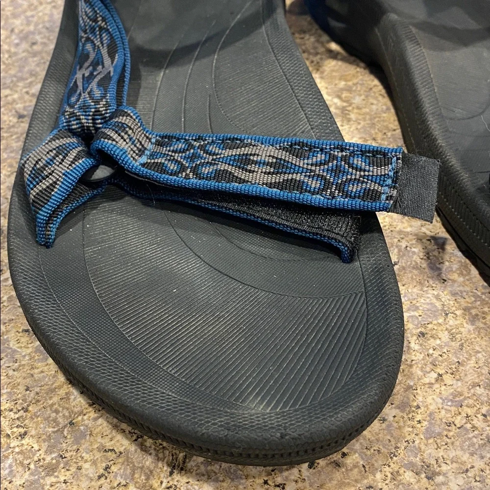 Teva 6584 Sandals Water Walking Hiking Blue Black Gray US 11 USED Mens